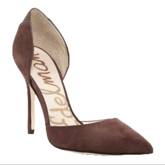 Sam Edelman Delilah Brown Suede D’Orsay Heels Size 8.5 - Picture 2 of 8
